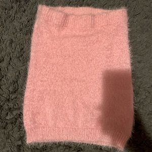 pink crochet skirt size medium !